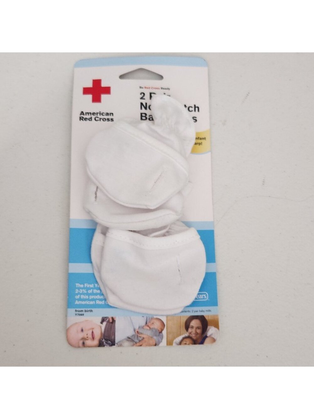 American Red Cross 2 Pack No Scratch Baby Mittens For Newborns